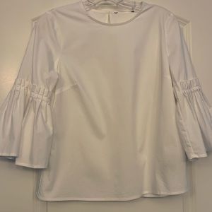 White Bell Sleeve Top